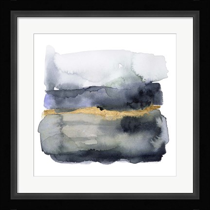 Framed Golden Indigo I Print