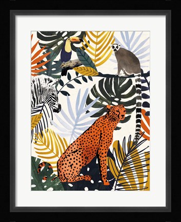 Framed Jungle Jumble I Print