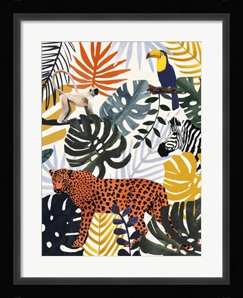 Framed Jungle Jumble II Print