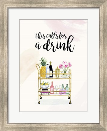 Framed Happy Hour at Home II Print