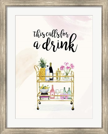 Framed Happy Hour at Home II Print
