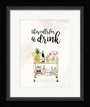 Framed Happy Hour at Home II Print