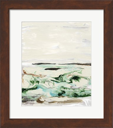 Framed Mint &amp; Aqua Horizon II Print