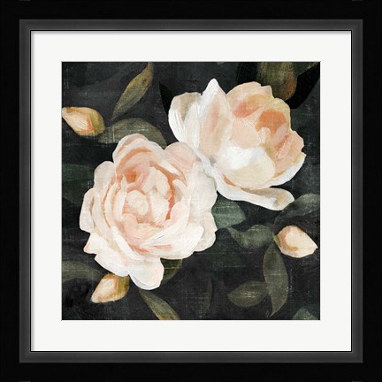Framed Soft Garden Roses II Print