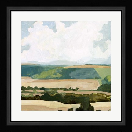 Framed Fieldscape I Print