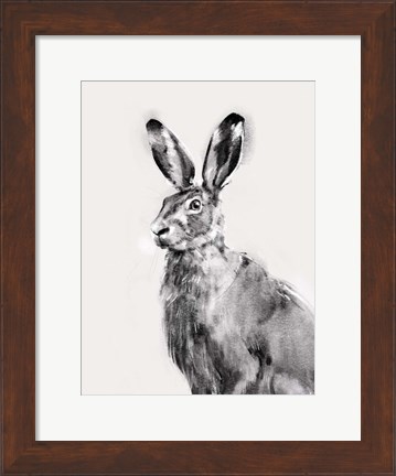 Framed Wild Hare I Print