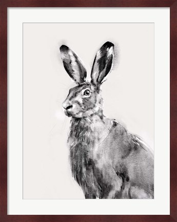 Framed Wild Hare I Print