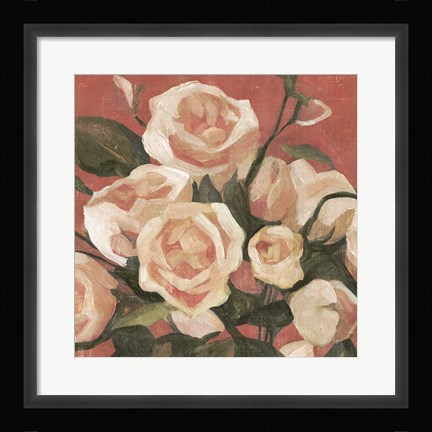 Framed Rose Tangle II Print