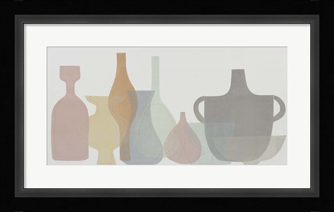 Framed Soft Pottery Shapes II Print