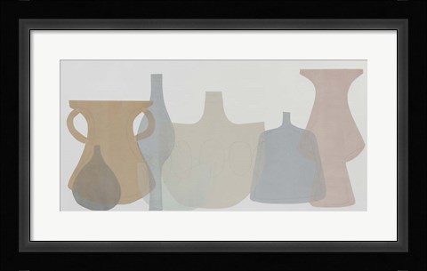 Framed Soft Pottery Shapes III Print