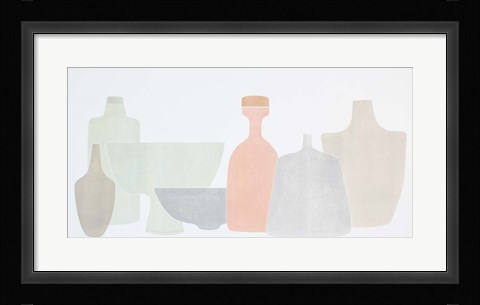 Framed Sweet Pottery Shapes I Print