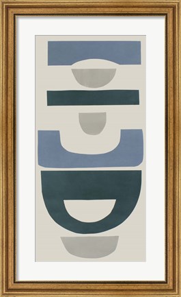 Framed Primary Tribal Shapes X Print