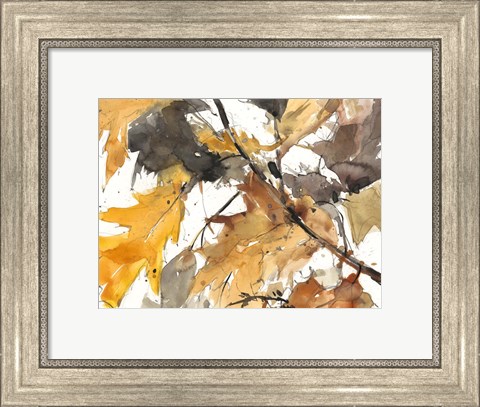 Framed Watercolor Autumn Leaves I Print