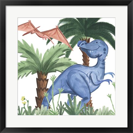 Framed Dino Buddies I Print
