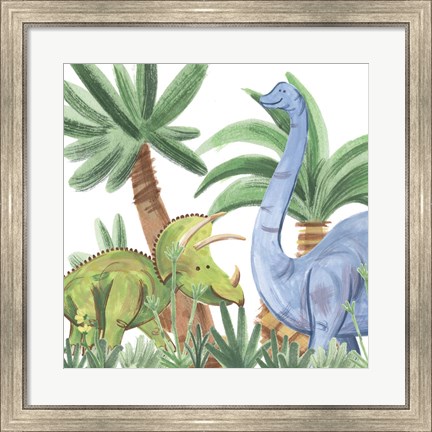 Framed Dino Buddies II Print