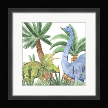 Framed Dino Buddies II Print