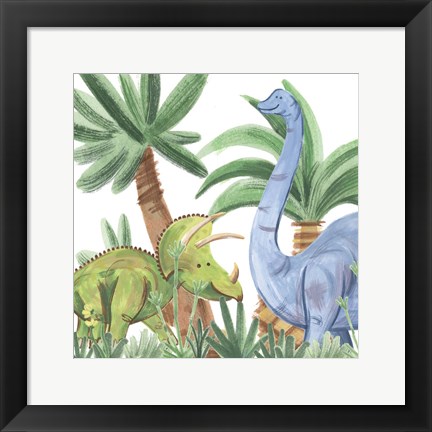 Framed Dino Buddies II Print