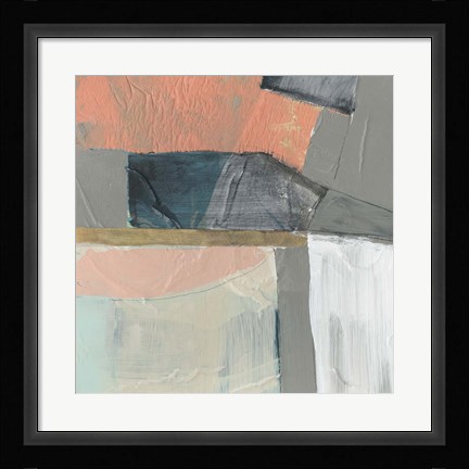 Framed Hints of Coral I Print