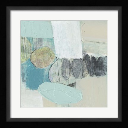 Framed Seafoam Orbs I Print