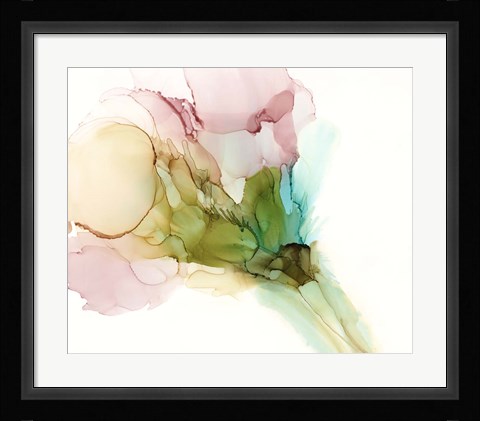 Framed Pink &amp; Turquoise Bloom II Print
