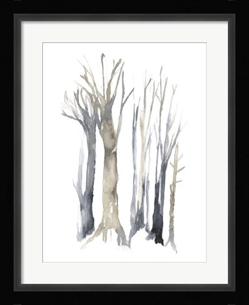 Framed Neutral Treeline II Print
