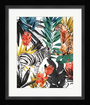 Framed Jungle Life I Print