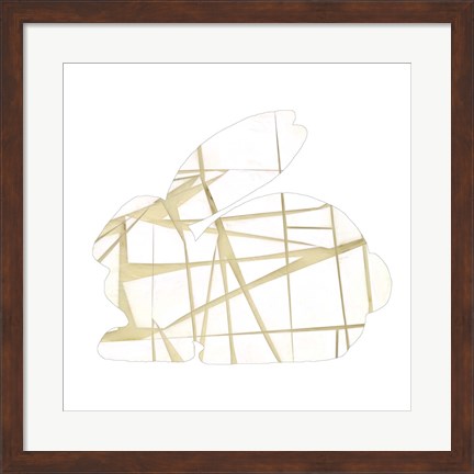 Framed Geometric Rabbit I Print