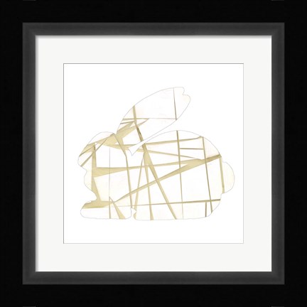 Framed Geometric Rabbit I Print