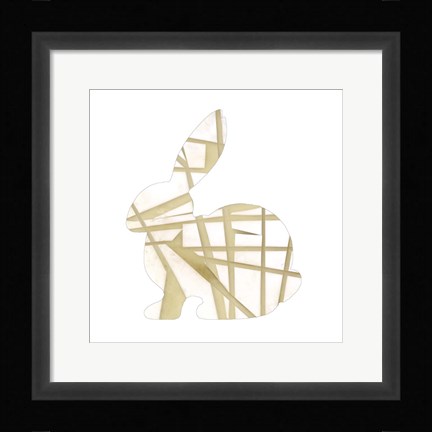 Framed Geometric Rabbit III Print
