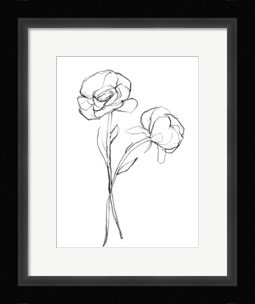 Framed Stem Contour I Print