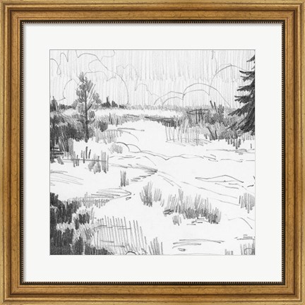 Framed Wildland Sketch I Print