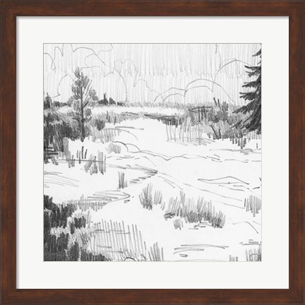 Framed Wildland Sketch I Print