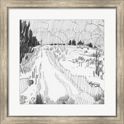 Framed Wildland Sketch II Print