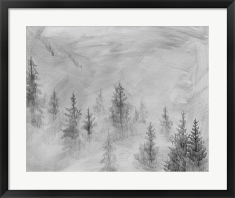 Framed Foggy Foothills I Print