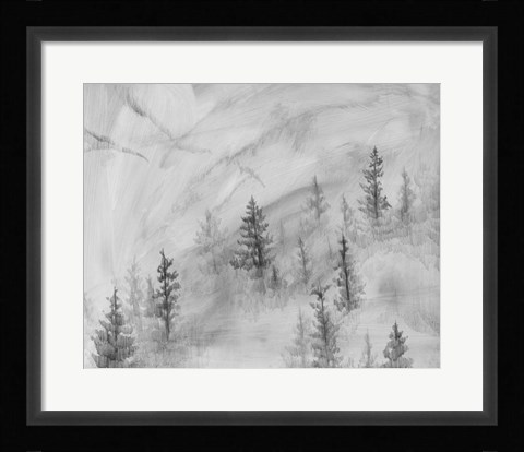 Framed Foggy Foothills II Print