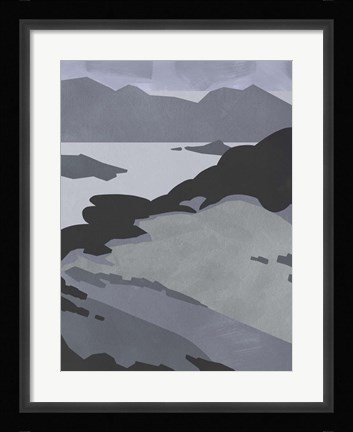 Framed Grayscale Island Chain II Print