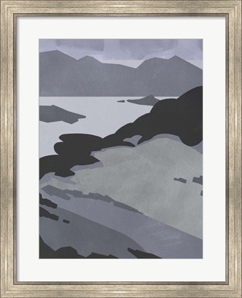 Framed Grayscale Island Chain II Print