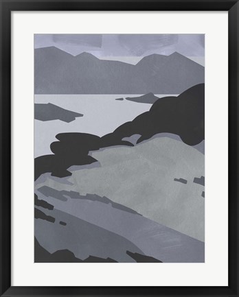 Framed Grayscale Island Chain II Print
