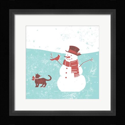 Framed Mid-Century Christmas II Print