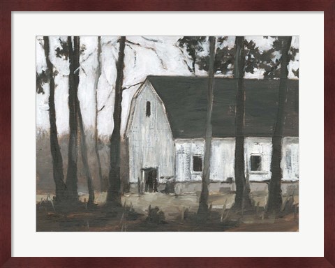 Framed Autumn Barns II Print