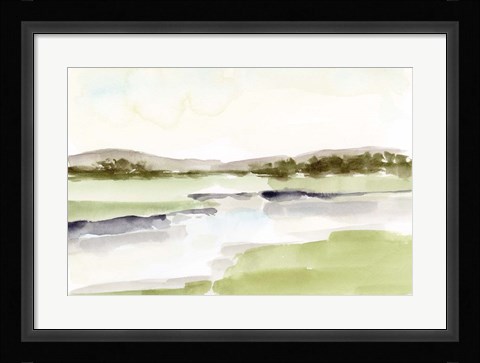 Framed Lake Horizon I Print