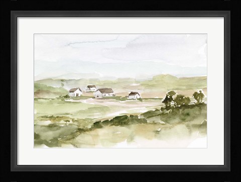 Framed Farm Valley I Print