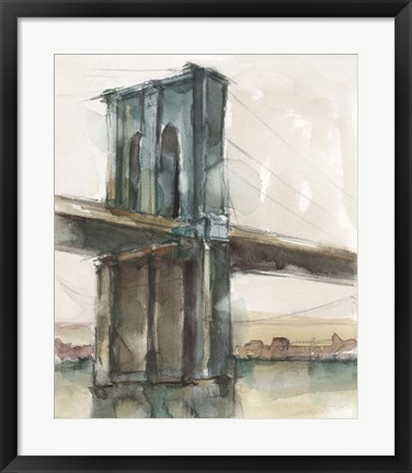 Framed Bridge at Sunset II Print