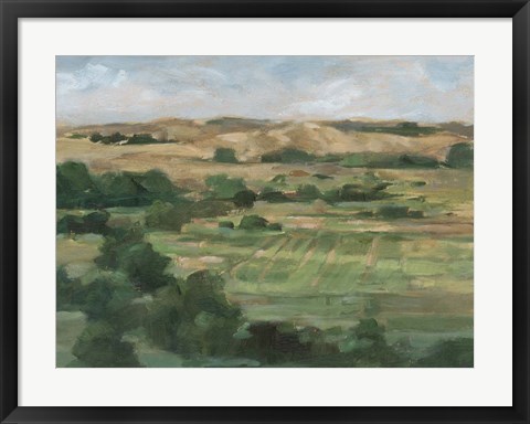 Framed Valley Fields I Print