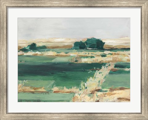 Framed Emerald Fields I Print