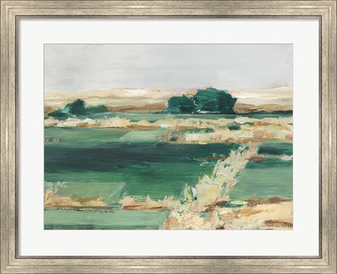 Framed Emerald Fields I Print