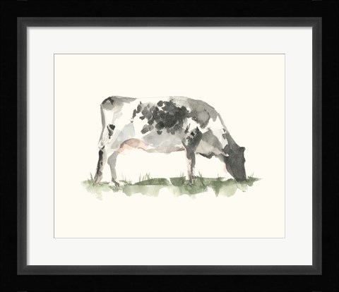 Framed Grazing Farm Animal I Print