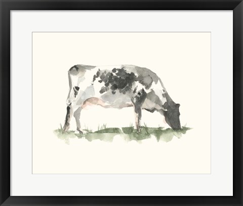 Framed Grazing Farm Animal I Print