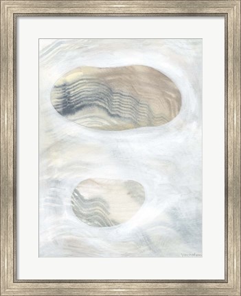 Framed Neutral River Rocks II Print