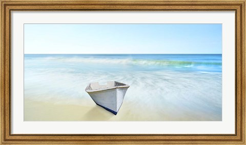 Framed Boat on a Beach IV Print